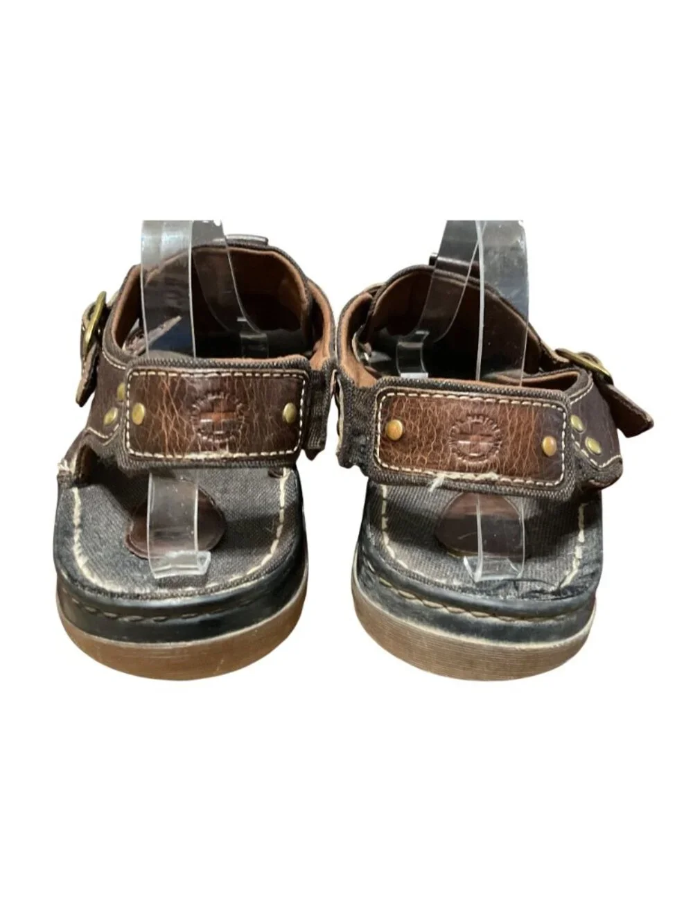 Y2K Dr Martens Brown Leather Fisherman Sandals 13 Adjustable Straps Buckles